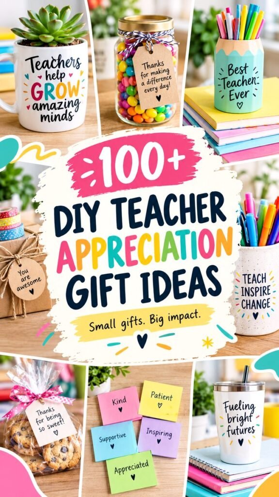 100 Teacher Appreciation Gifts DIY Ideas for Easy, Budget-Friendly Giving