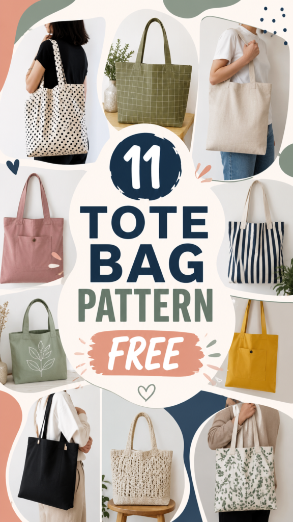 11 Free Tote Bag Patterns for Easy DIY Sewing Projects