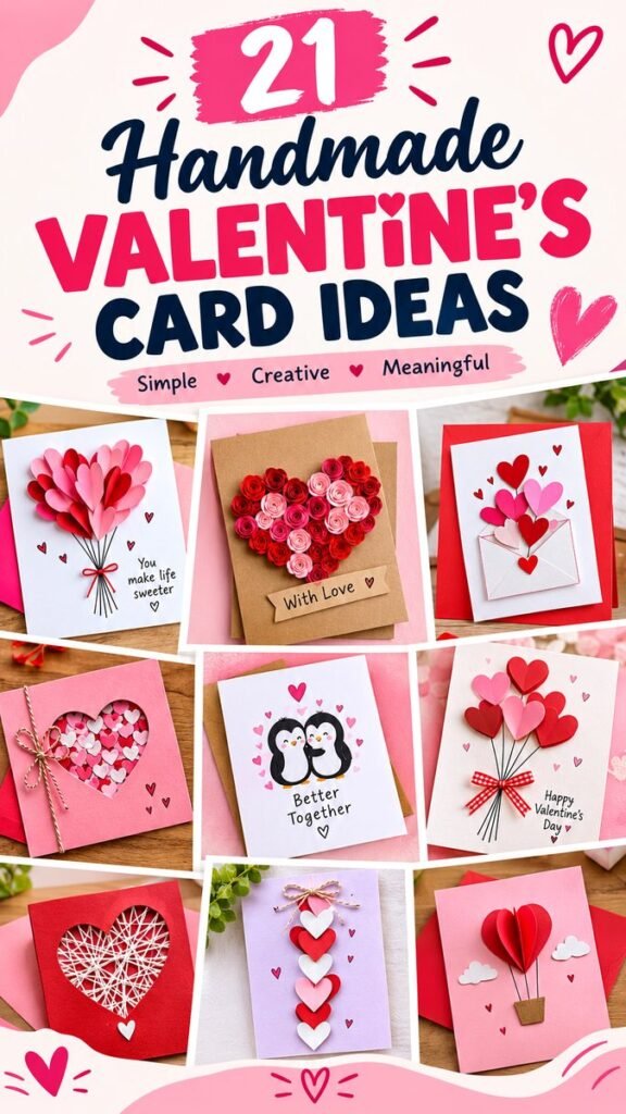 21 Valentines Day Cards DIY Ideas That Are Cute, Easy  Handmade
