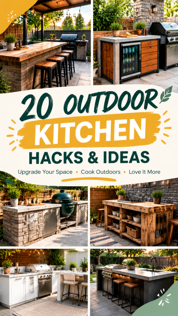 20 Outdoor Kitchen DIY Ideas for Backyard Entertaining  Cooking Spaces