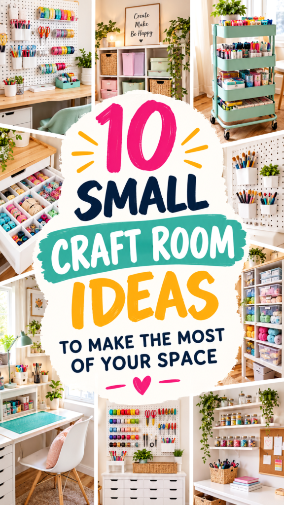 10 Small DIY Craft Room Ideas for Organizing a Small Space