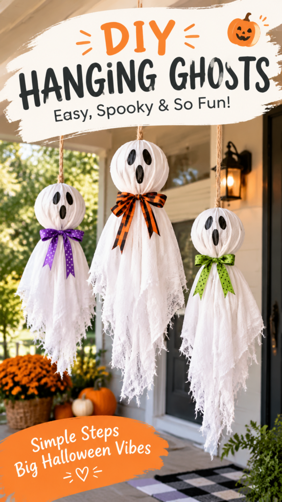 DIY Halloween Ghost Decor Ideas for Spooky Porch Decorations